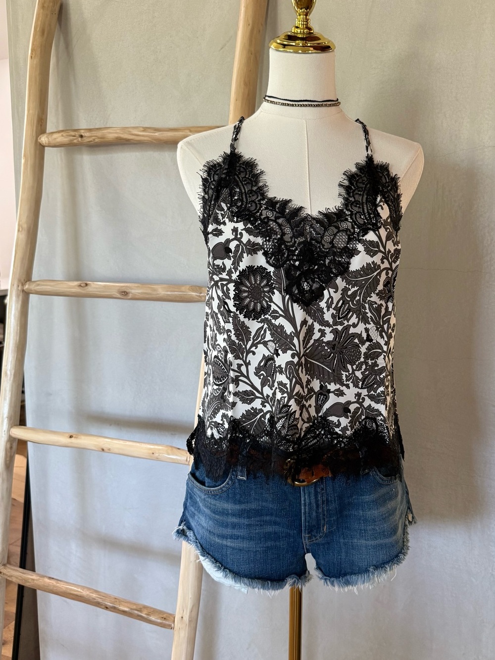 Gold Hawk Silk Cami